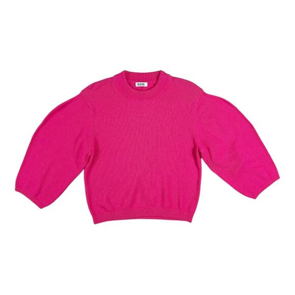 NEW 525 America Cropped Volume Sleeve Sweater Top size Small - Picture 1 of 6